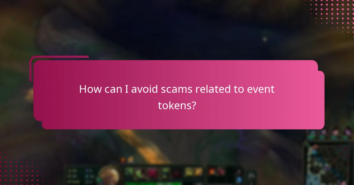 How can I avoid scams related to event tokens?
