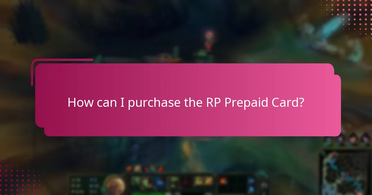 Where can I buy the RP Prepaid Card in retail stores?