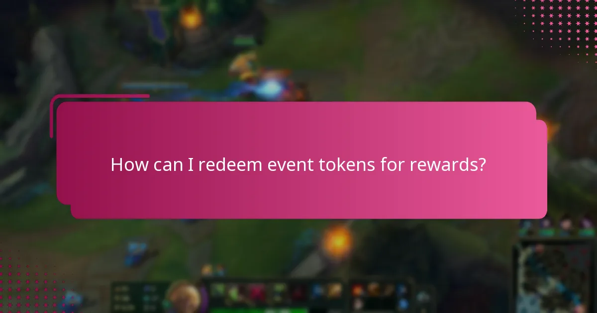 How can I redeem event tokens for rewards?