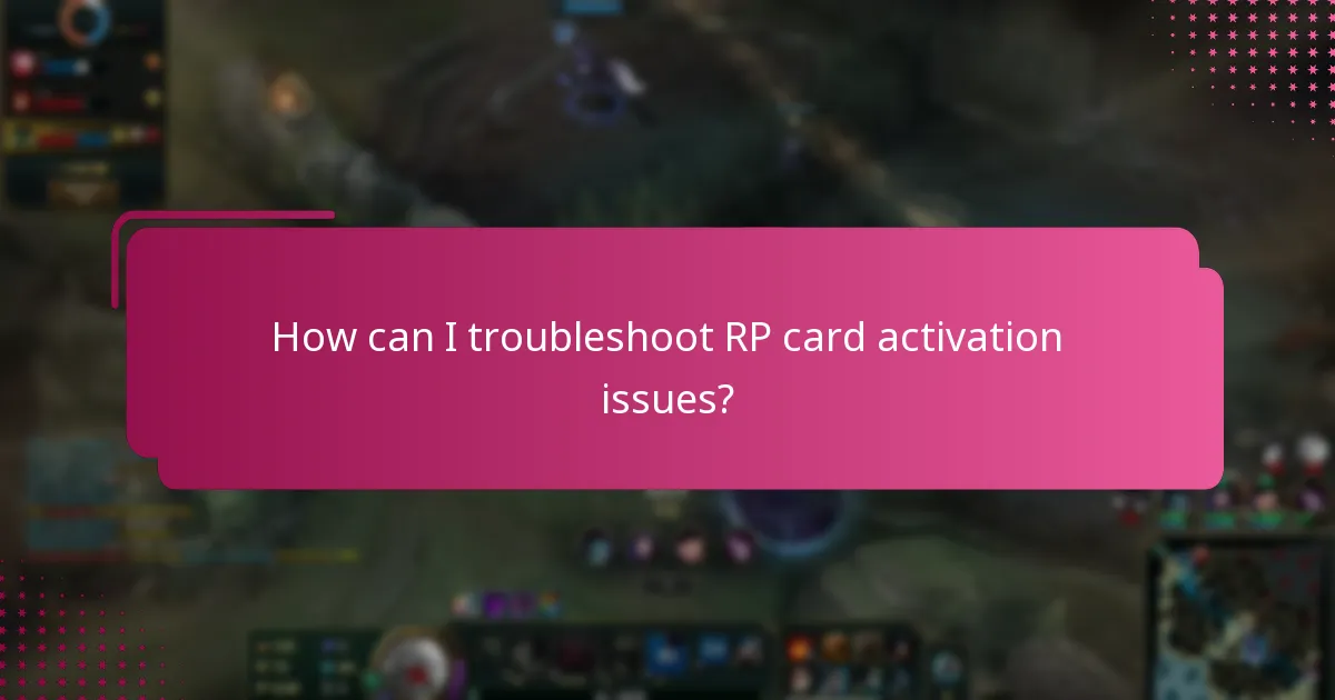 How do I activate my RP card step-by-step?