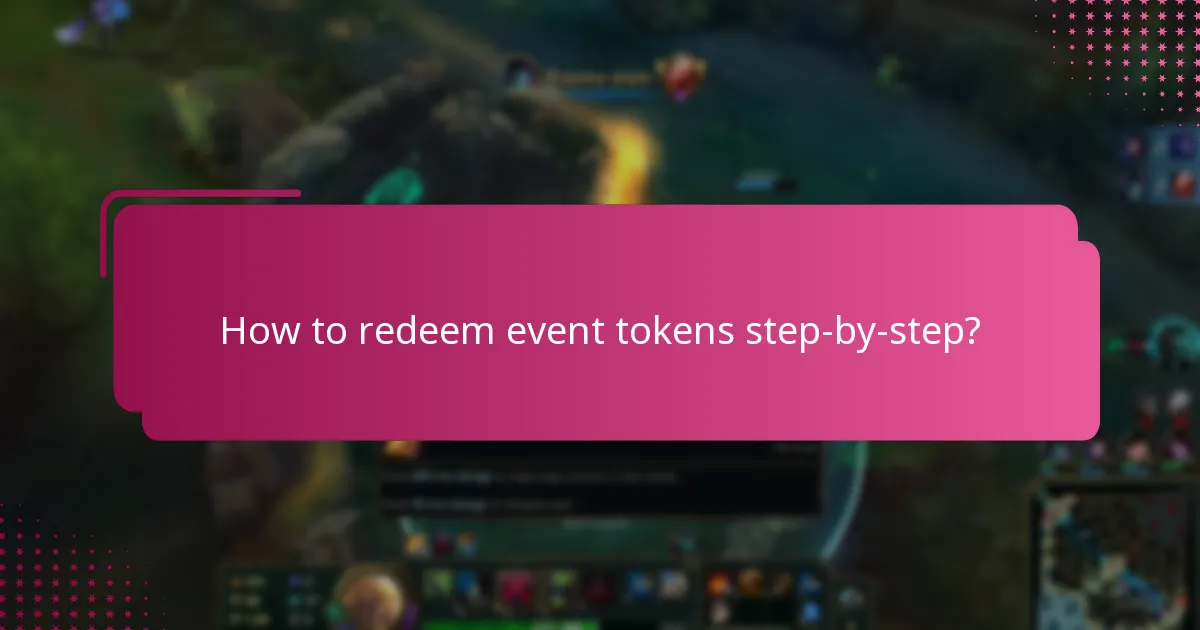 How to redeem event tokens step-by-step?