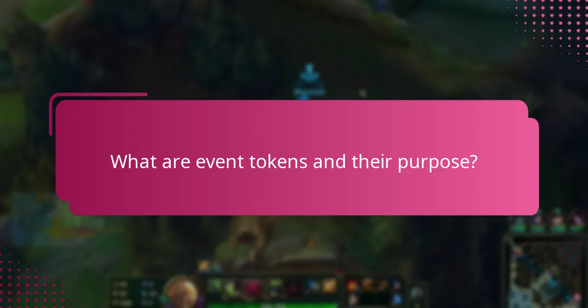 What are the best practices for managing event tokens?