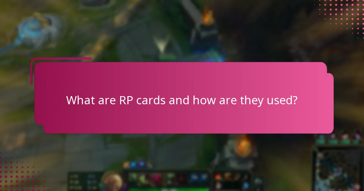 What are the official sources for RP cards?