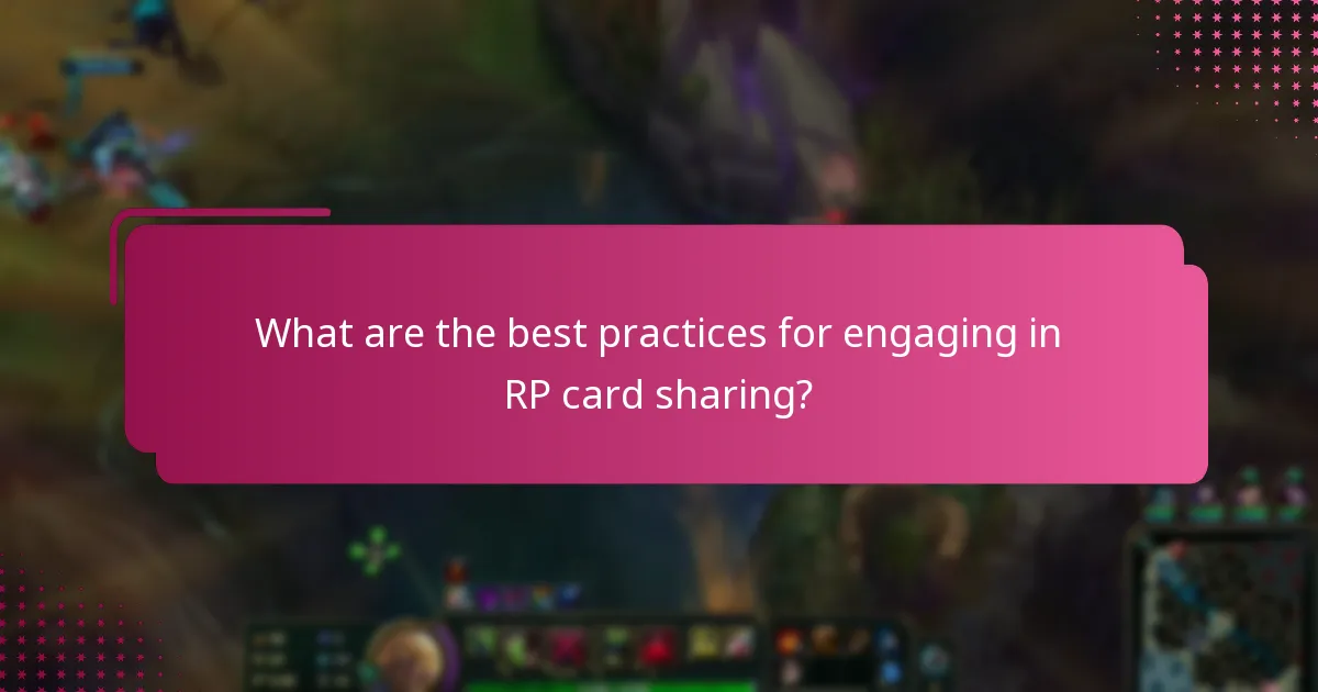 What are the guidelines for RP card sharing?