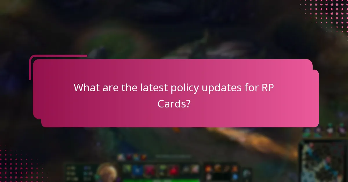 What new features have been added to RP Cards?