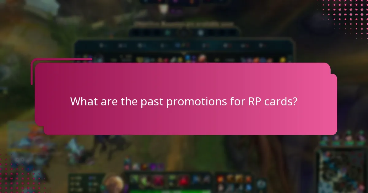 How do past promotions influence current RP card choices?