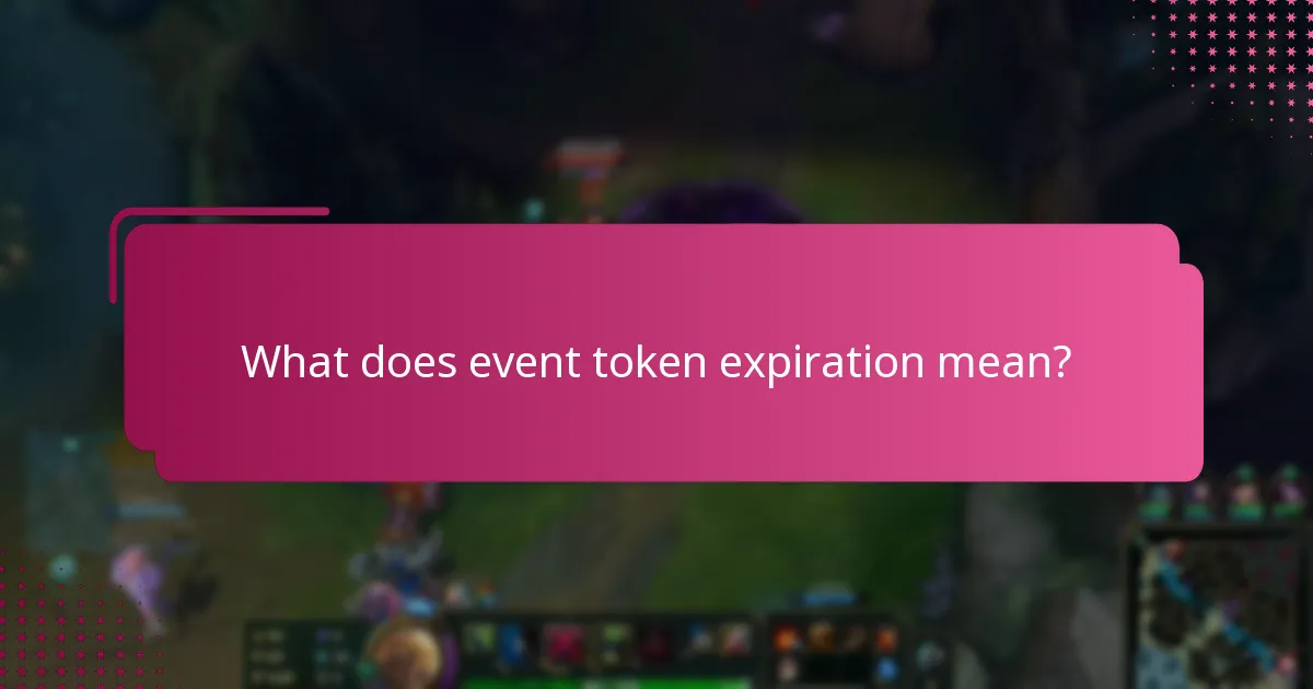How do different platforms handle event token expiration and renewal?